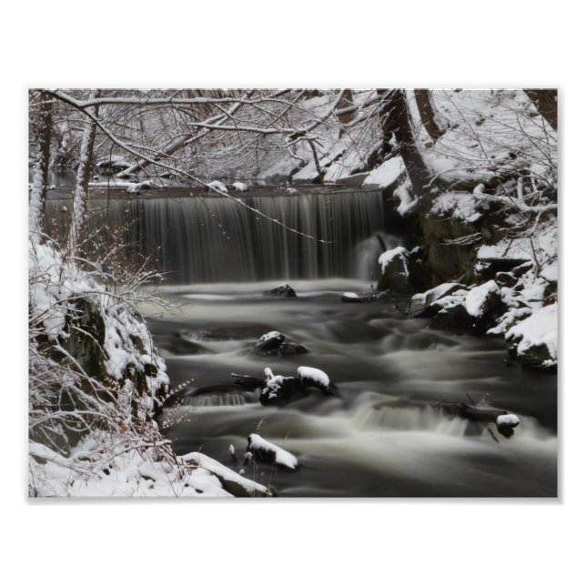 Winter Waterfall Photo Print (Front)