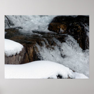 Winter Waterfall Poster
