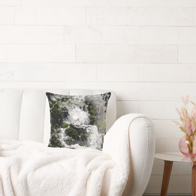 Winter waterfall..... throw pillow (Couch)