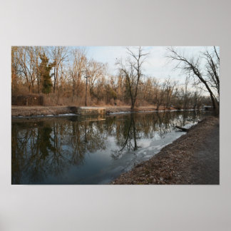 Winter Waterscape Reflection Poster