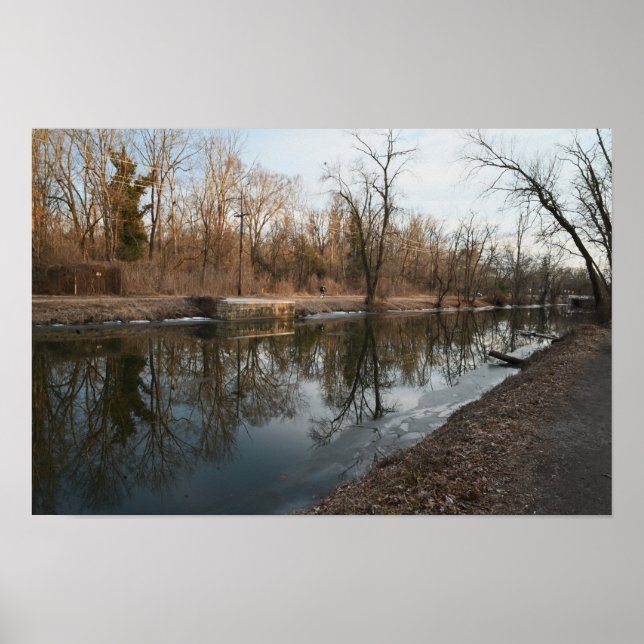Winter Waterscape Reflection Poster (Front)