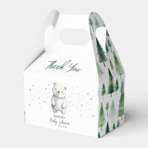 Winter We Can Bearly Wait Baby Shower Favor Box