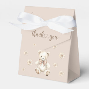 Winter We Can Bearly Wait Thank you Baby Shower Favor Boxes