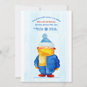 Winter Weather Birthday Party Invitation