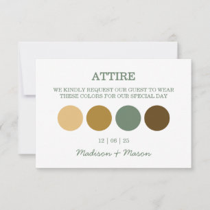 Winter Wedding Attire Dress Code Enclosure Card