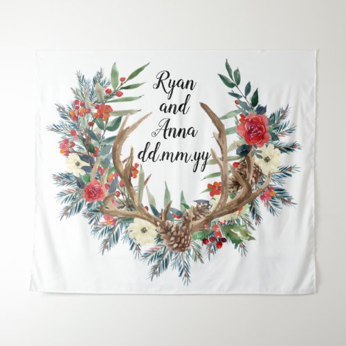 Winter Wedding Back Drop Christmas Photo Booth Ta Tapestry