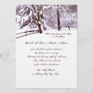 Winter Wedding Beautiful Invitation