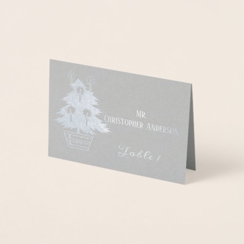 Winter Wedding Christmas Party Tree Place Card