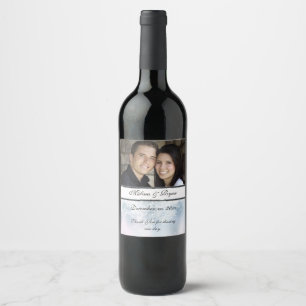 Winter Wedding, Christmas, Snowflakes, Custom, Wine Label