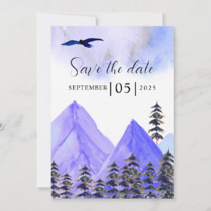 Winter Wedding Concept Evergreen Forest Party Invitation