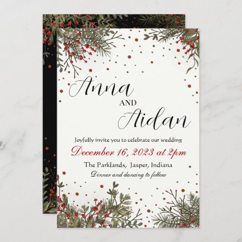 Winter Wedding Elegant Modern Inspirivity Invitation