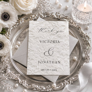Winter Wedding Elegant Thank You Card