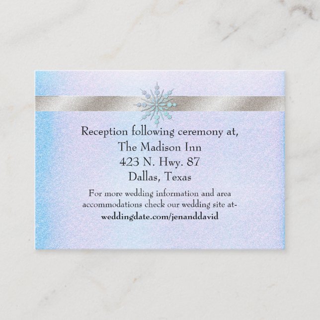 Winter Wedding Enclosure Card (Front)