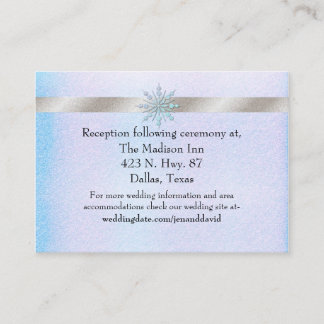 Winter Wedding Enclosure Card