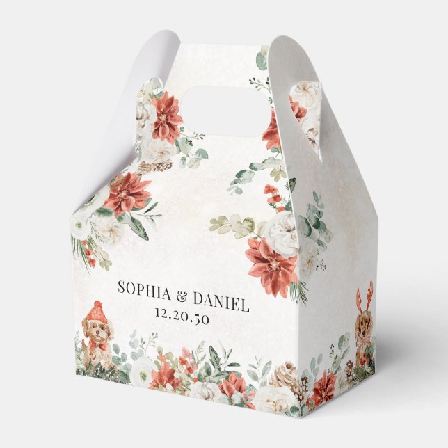 Winter Wedding Favor Box (Front Side)
