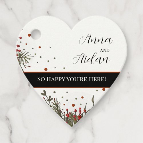 Winter Wedding Floral Modern Elegant Inspirivity Favor Tags