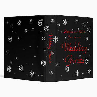 Winter Wedding Guest Book Binder