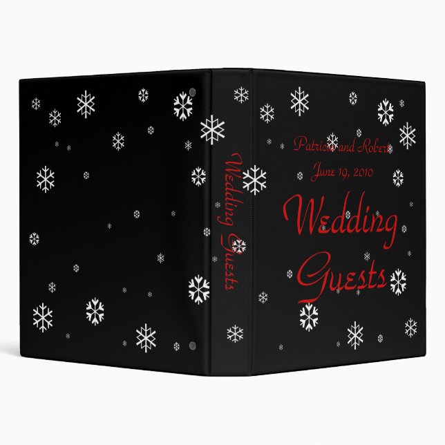 Winter Wedding Guest Book Binder (Background)