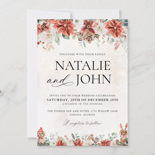 Winter Wedding Invitation (Front)