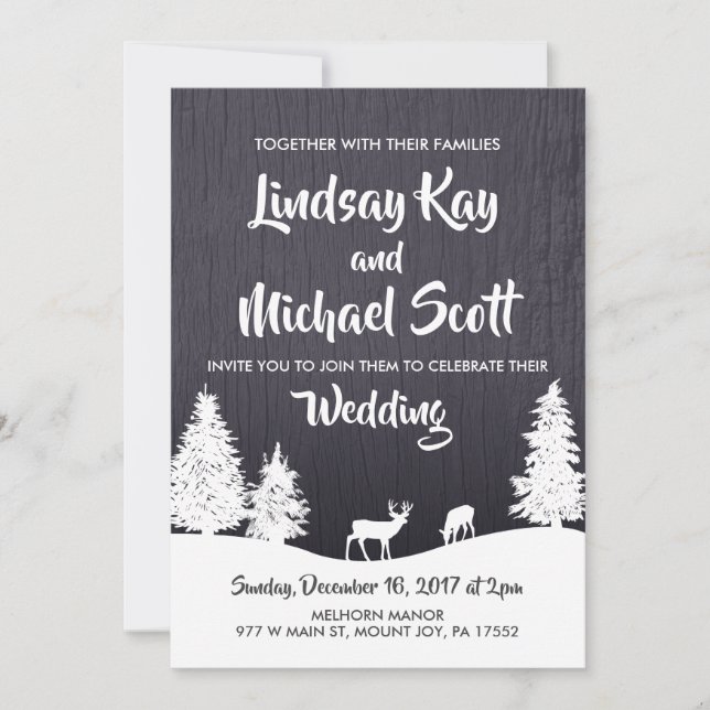 Winter Wedding Invitation (Front)