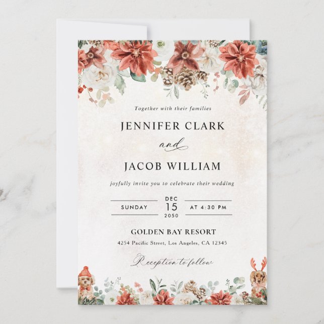 Winter Wedding Invitation (Front)