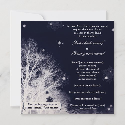 Winter Wedding Invitation