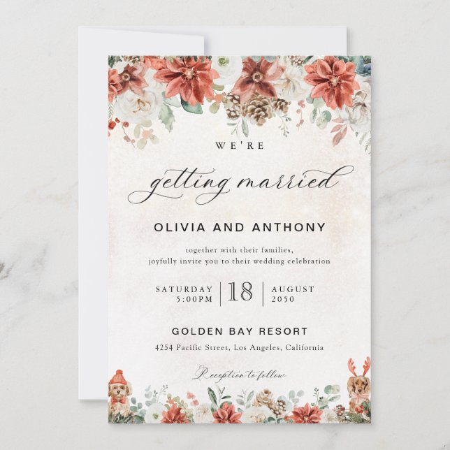 Winter Wedding Invitation (Front)