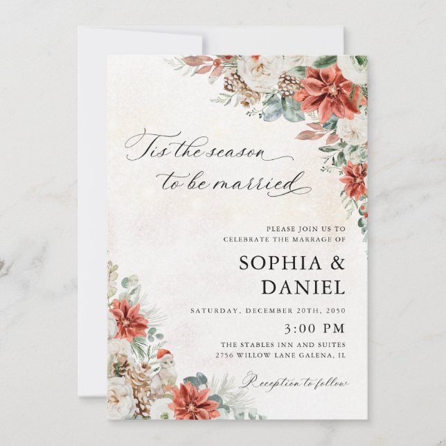 Winter Wedding Invitation (Front)