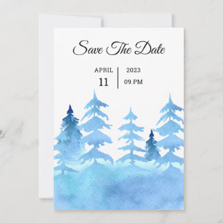 Winter Wedding Invitation Card After Party
