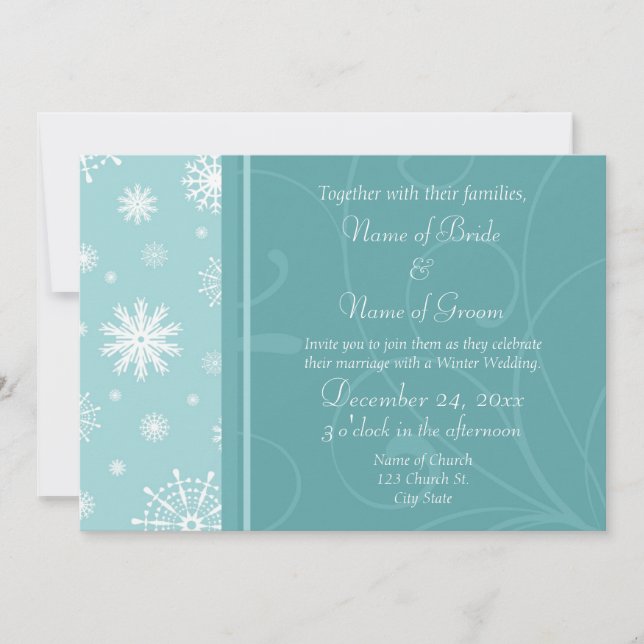 Winter Wedding Invitation Cards (Front)