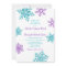 Winter Wedding Invite | Purple Turquoise Snowflake