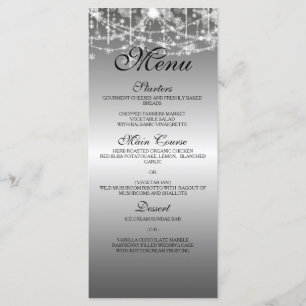 Winter Wedding Menu