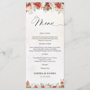 Winter Wedding Menu