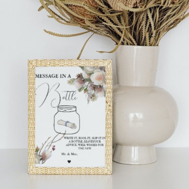 Winter Wedding Message in a bottle guestbook sign  (Creator Uploaded)