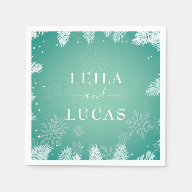 Winter Wedding Napkins (Front)