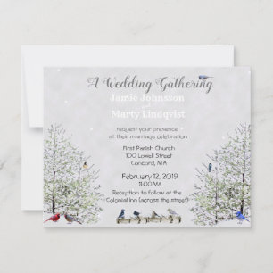 Winter Wedding-Nature Theme: Invitation