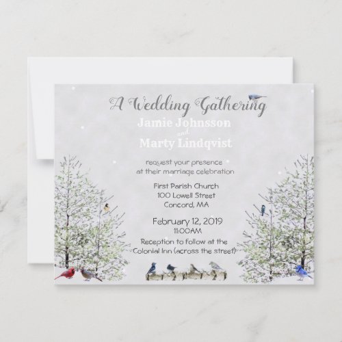 Winter Wedding_Nature Theme Invitation