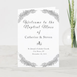 Winter Wedding Nuptial Mass with Photo  Program