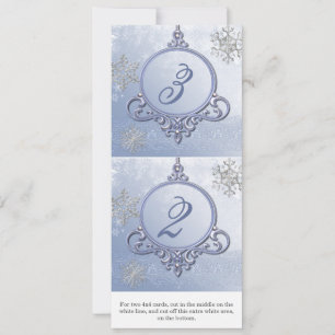 Winter Wedding Ornament Reception Table Numbers