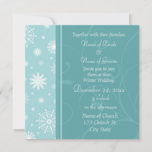 Winter Wedding Photo Invitation Cards