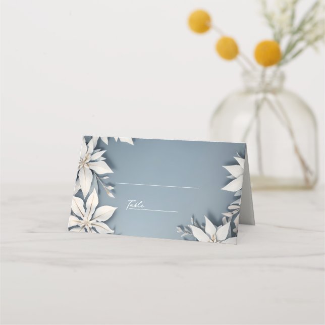 winter wedding place card (Front)