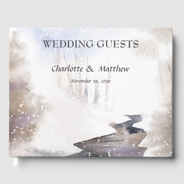 Winter Wedding Reception Guest Book (Front)