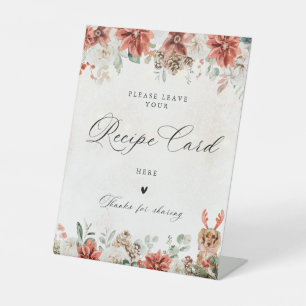 Winter Wedding Recipe Card Sign