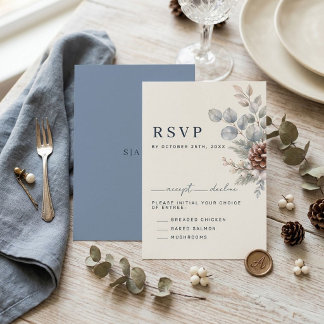Winter Wedding RSVP Cards "Winter Wear"