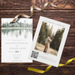 Winter Wedding | Rustic Mountains | Qr Code Invitation at Zazzle