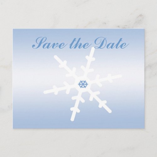 Winter Wedding Save the Date Announcement Postcard