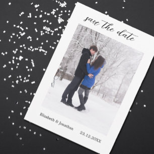 Winter Wedding Save The Date Card