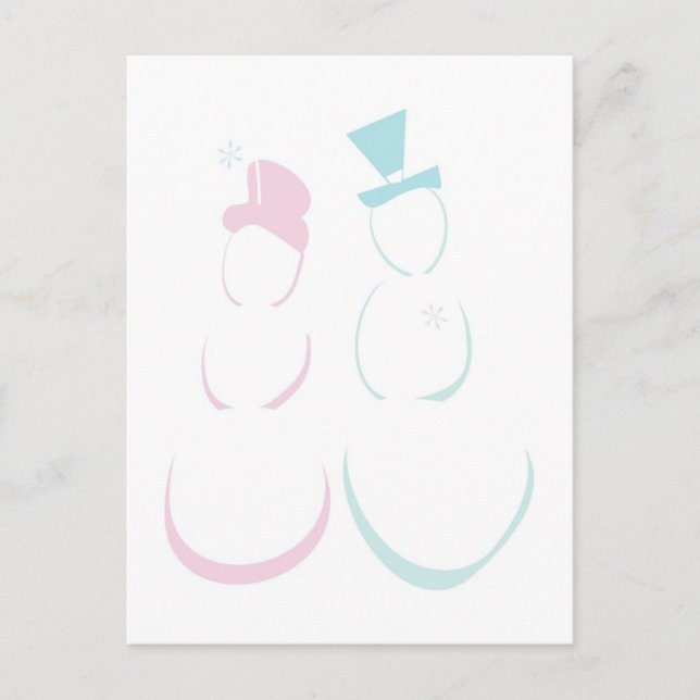 Winter Wedding Save The Date Postcards (Front)