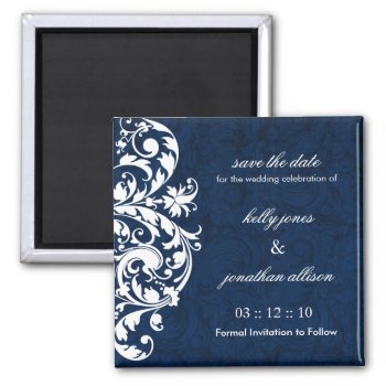 Winter Wedding Save The Date Wedding Magnet by colourfuldesigns at Zazzle