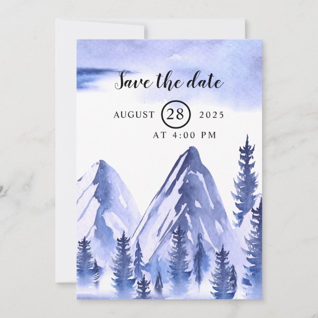 Winter Wedding Snowflake Christmas Card (Back)